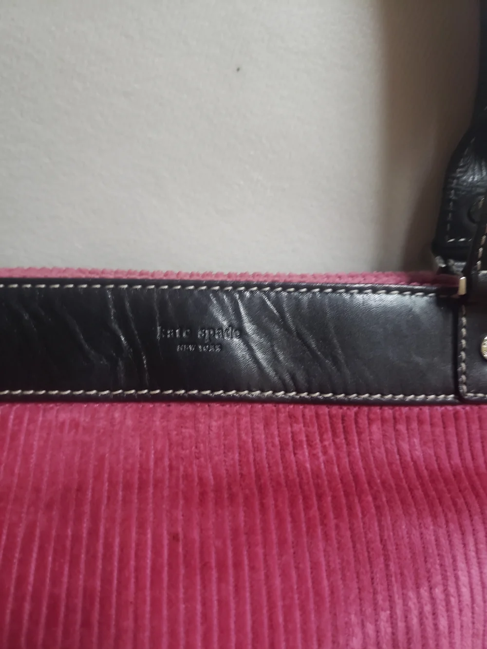 Kate Spade New York Vintage Corduroy East-West Shoulder Bag / Long Tote Pink